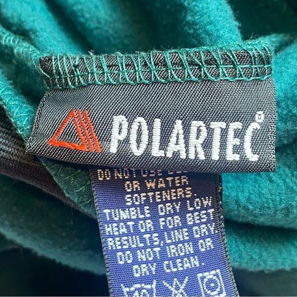 Eddie Bauer EBTEK Green V Neck Fleece Pullover Size Large - Picture 5 of 13